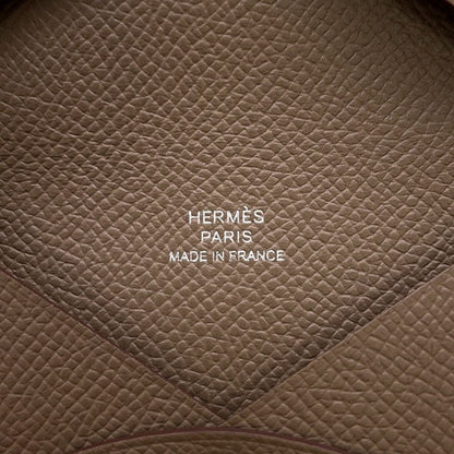 Hermes Card Case Calvi Duo Etoupe Epsom Business Holder — view 6
