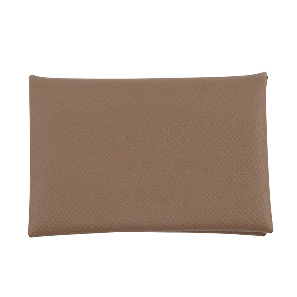 Hermes Card Case Calvi Duo Etoupe Epsom Business Holder — view 3