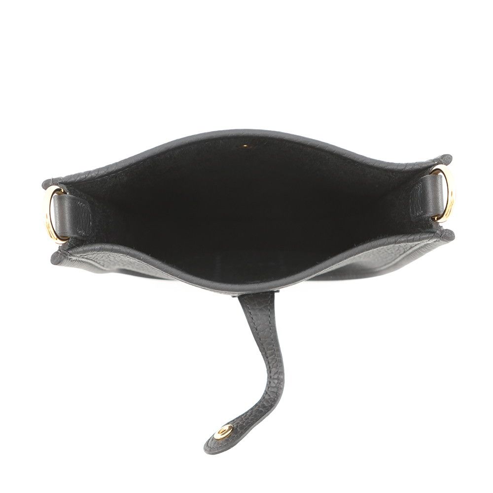 Hermes Shoulder Bag Evelyne TPM 111 cm Amazon Black Gold Taurillon Clemence — view 4
