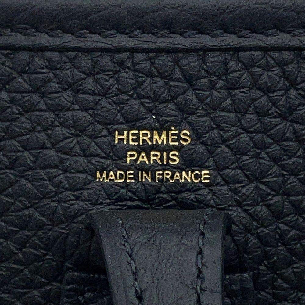 Hermes Shoulder Bag Evelyne TPM 111 cm Amazon Black Gold Taurillon Clemence — view 8