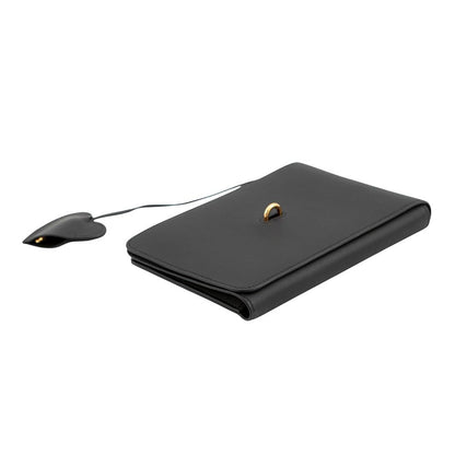 Hermes Note Cover Carnet Sheet Black Gold Swift Animapolis Card Holder — view 2