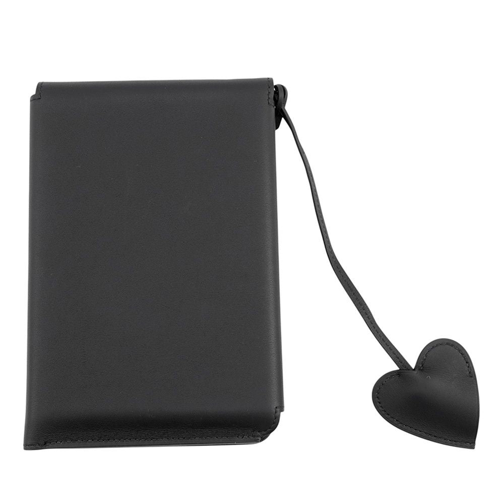 Hermes Note Cover Carnet Sheet Black Gold Swift Animapolis Card Holder — view 3