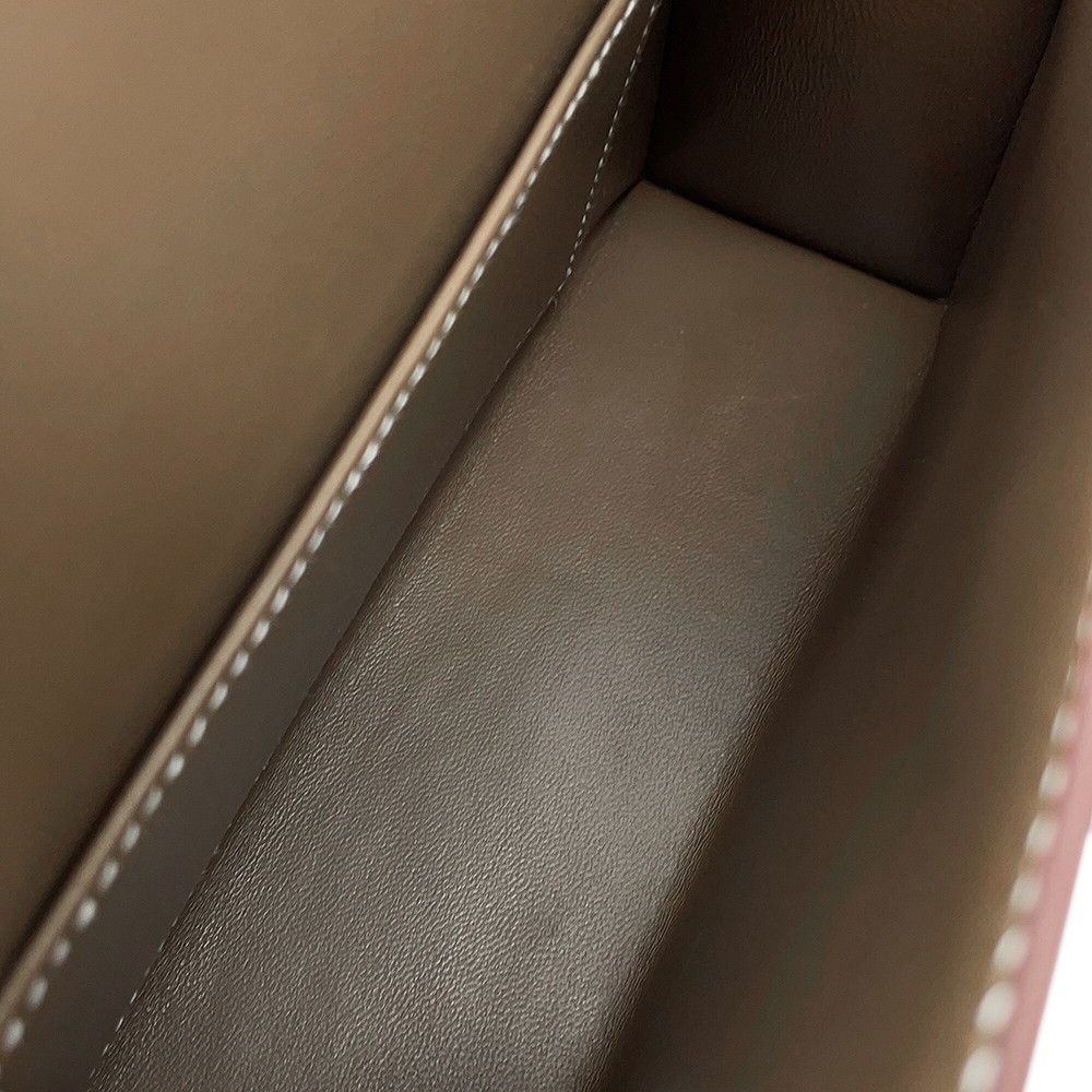 Hermes Handbag Mini Kelly Sellier Etoupe Silver Epsom 2-Way — view 6