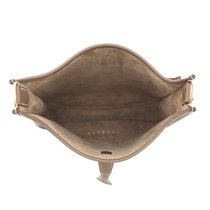 Hermes Shoulder Bag Evelyne 3 PM Etoupe Gold Taurillon Clemence — view 5