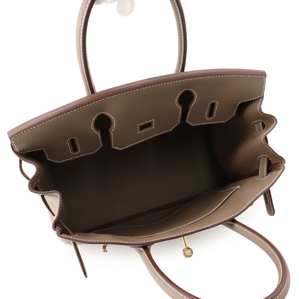 Hermes Birkin 30 Etoupe Gold Togo Handbag — view 5
