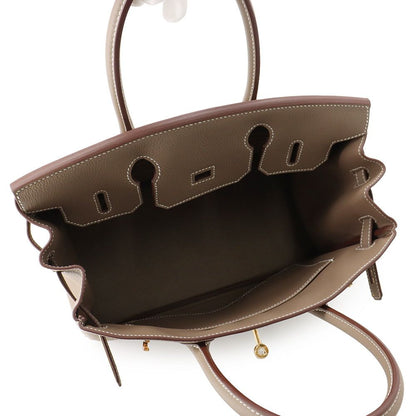 Hermes Birkin 30 Etoupe Gold Togo Handbag — view 5