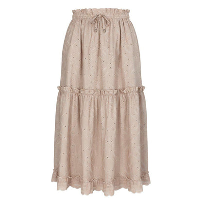 Hermes Collection Embroidery Skirt Aux Chapms Remix 36 Pink