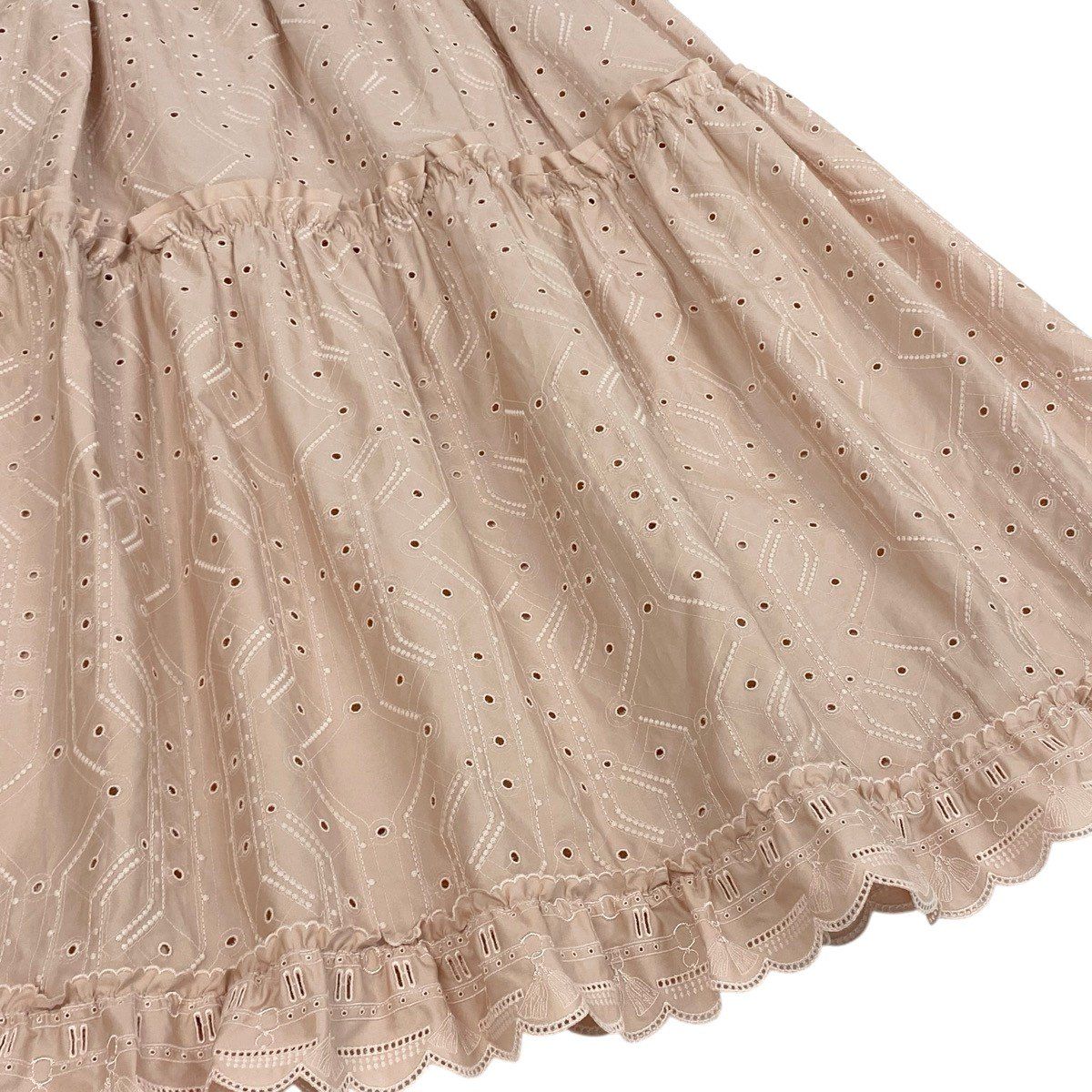 Hermes Collection Embroidery Skirt Aux Chapms Remix 36 Pink — view 5