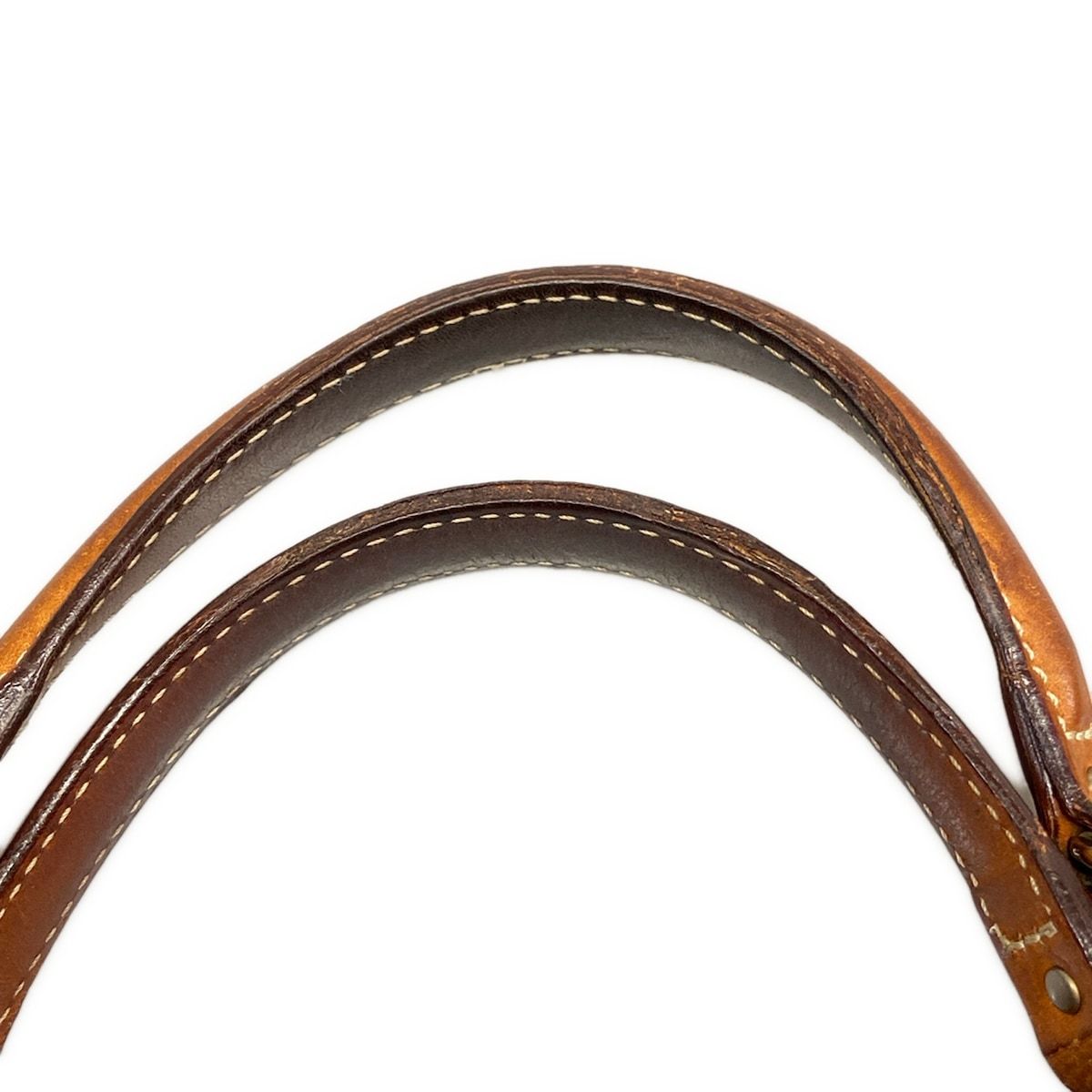 Dior Handbag Romantic Trotter Dark Green Light Brown Leather — view 9