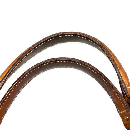 Dior Handbag Romantic Trotter Dark Green Light Brown Leather — view 9