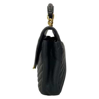 Saint Laurent Paris Handbag Monogram Carre Bag Black Leather — view 4