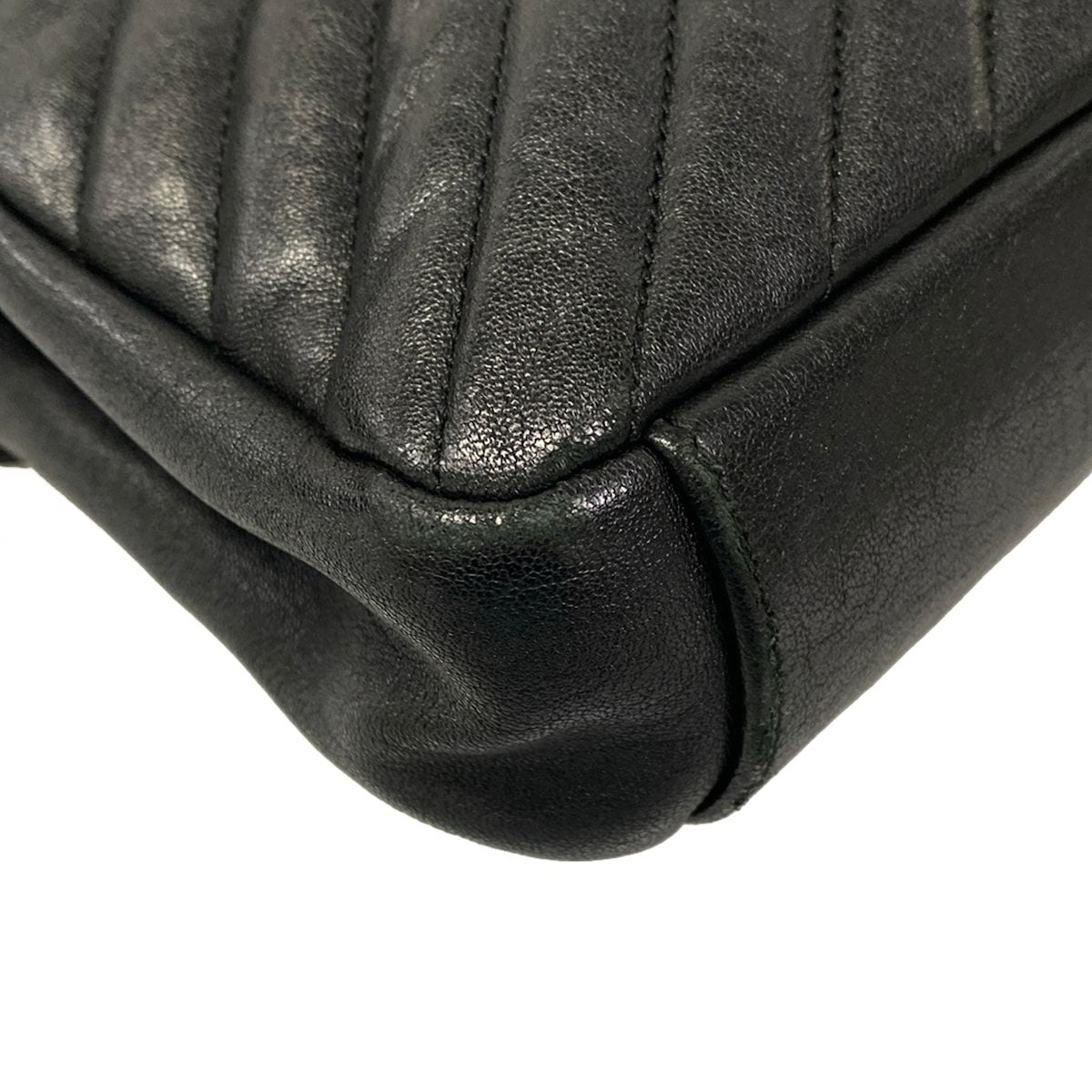 Saint Laurent Paris Handbag Monogram Carre Bag Black Leather — view 6