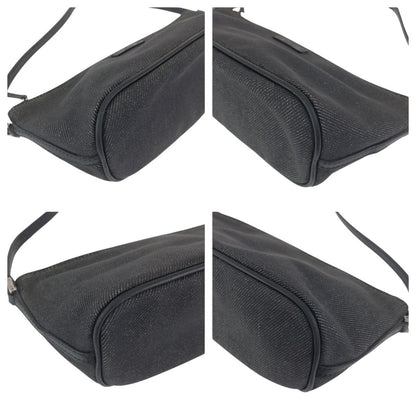 Gucci Black Silver Denim Leather Handbag Pouch — view 3