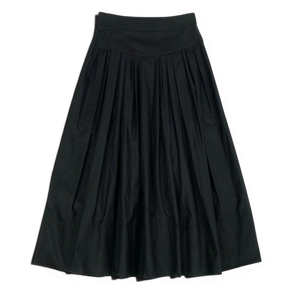 Hermes Tag Collection Gathered Skirt Mosaic Print 34 Black Cotton — view 3