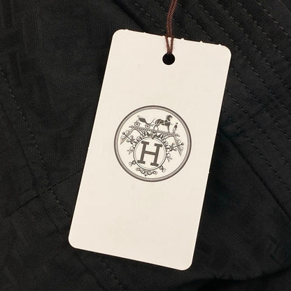 Hermes Tag Collection Gathered Skirt Mosaic Print 34 Black Cotton — view 8