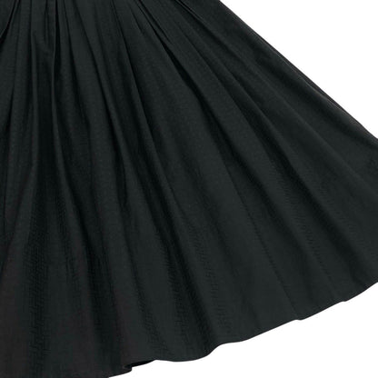 Hermes Tag Collection Gathered Skirt Mosaic Print 34 Black Cotton — view 5