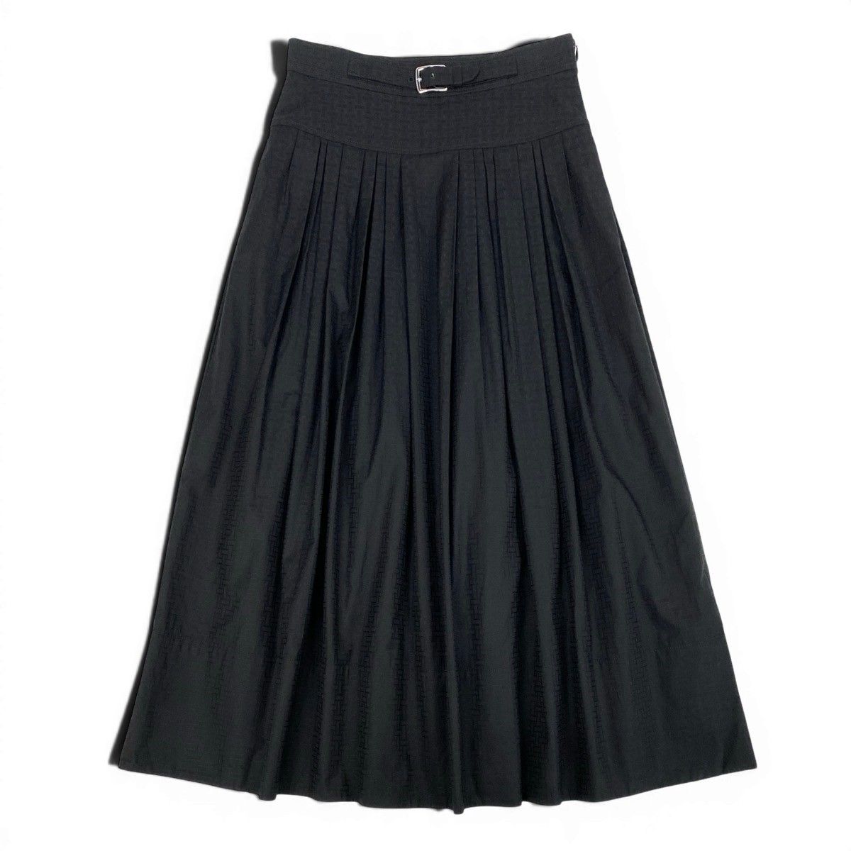 Hermes Tag Collection Gathered Skirt Mosaic Print 34 Black Cotton — view 2