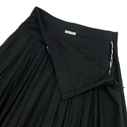 Hermes Tag Collection Gathered Skirt Mosaic Print 34 Black Cotton — view 4