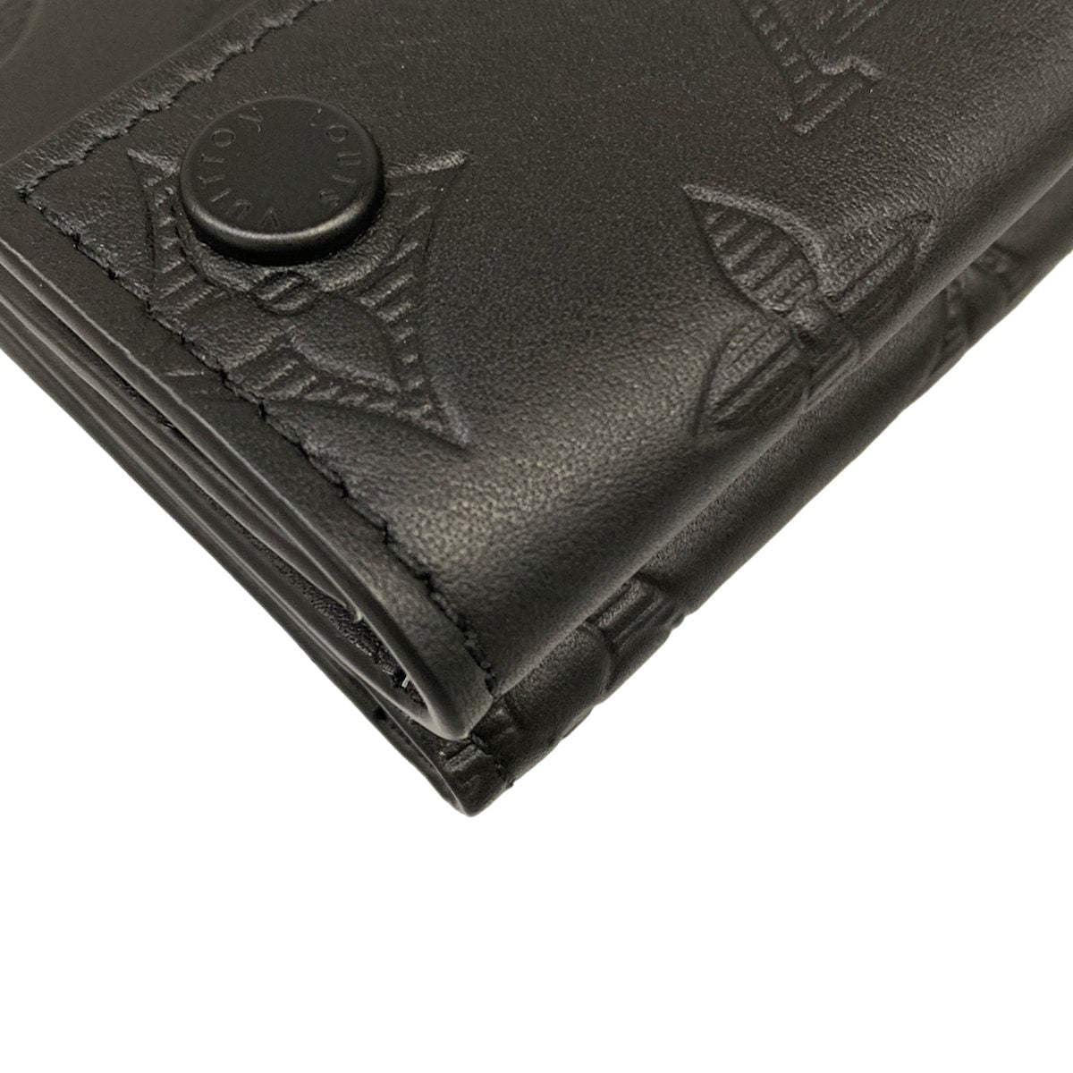Louis Vuitton Trifold Wallet Monogram Shadow Discovery Compact Leather Cowhide — view 6