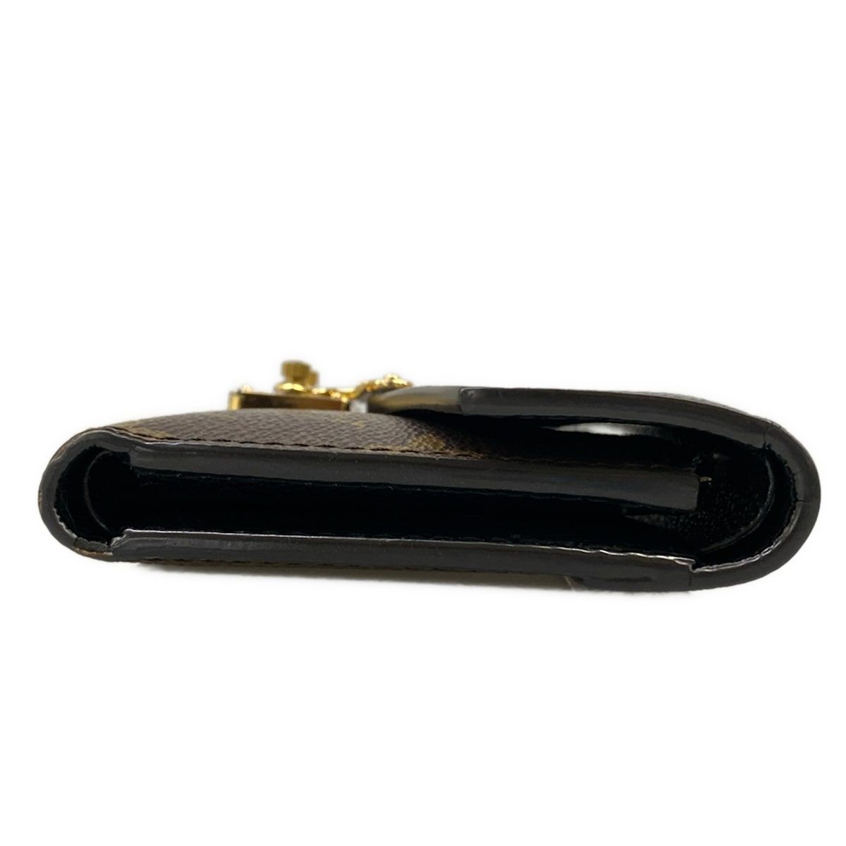 Louis Vuitton Trifold Wallet Monogram Portefeuille Pallas Compact Noir Leather — view 9