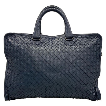 Bottega Veneta Business Bag Intrecciato Dark Navy Leather — view 3