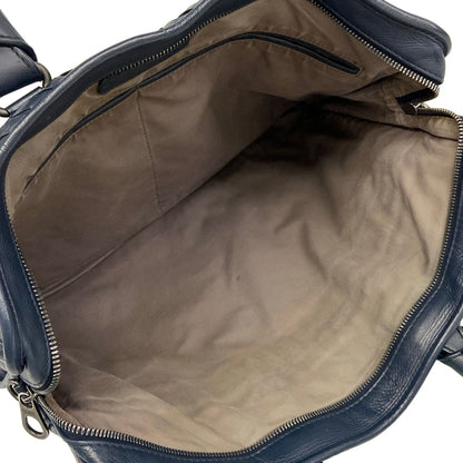 Bottega Veneta Business Bag Intrecciato Dark Navy Leather — view 7