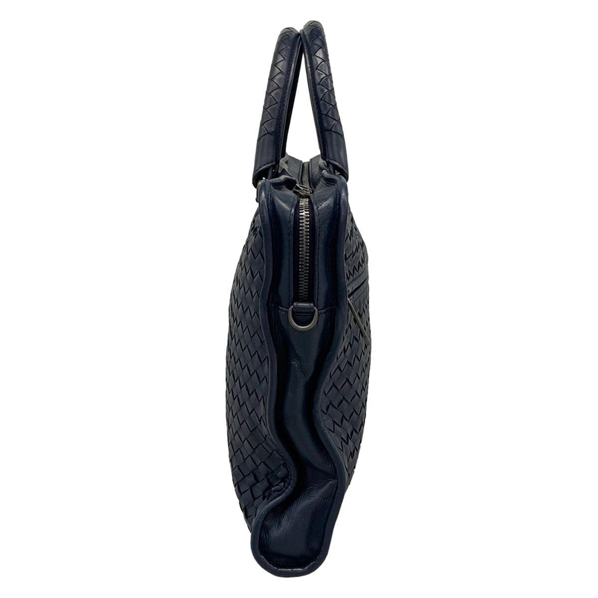 Bottega Veneta Business Bag Intrecciato Dark Navy Leather — view 2