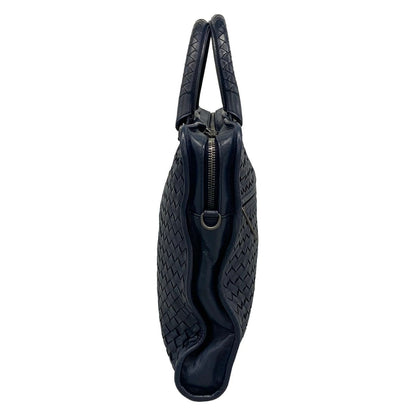 Bottega Veneta Business Bag Intrecciato Dark Navy Leather — view 2