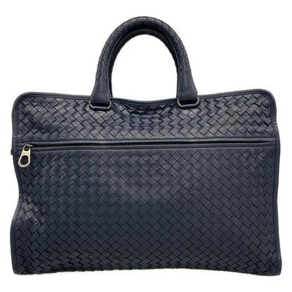 Bottega Veneta Business Bag Intrecciato Dark Navy Leather
