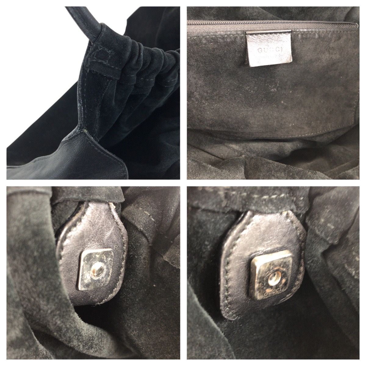 Gucci Black Silver Suede 001 Shoulder — view 6