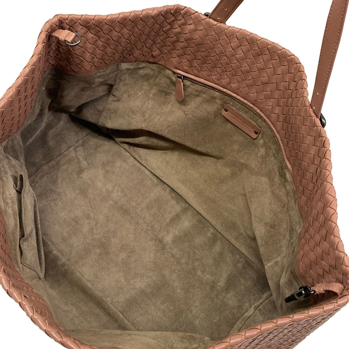 Bottega Veneta Tote Large Cest Pink Beige Leather — view 7