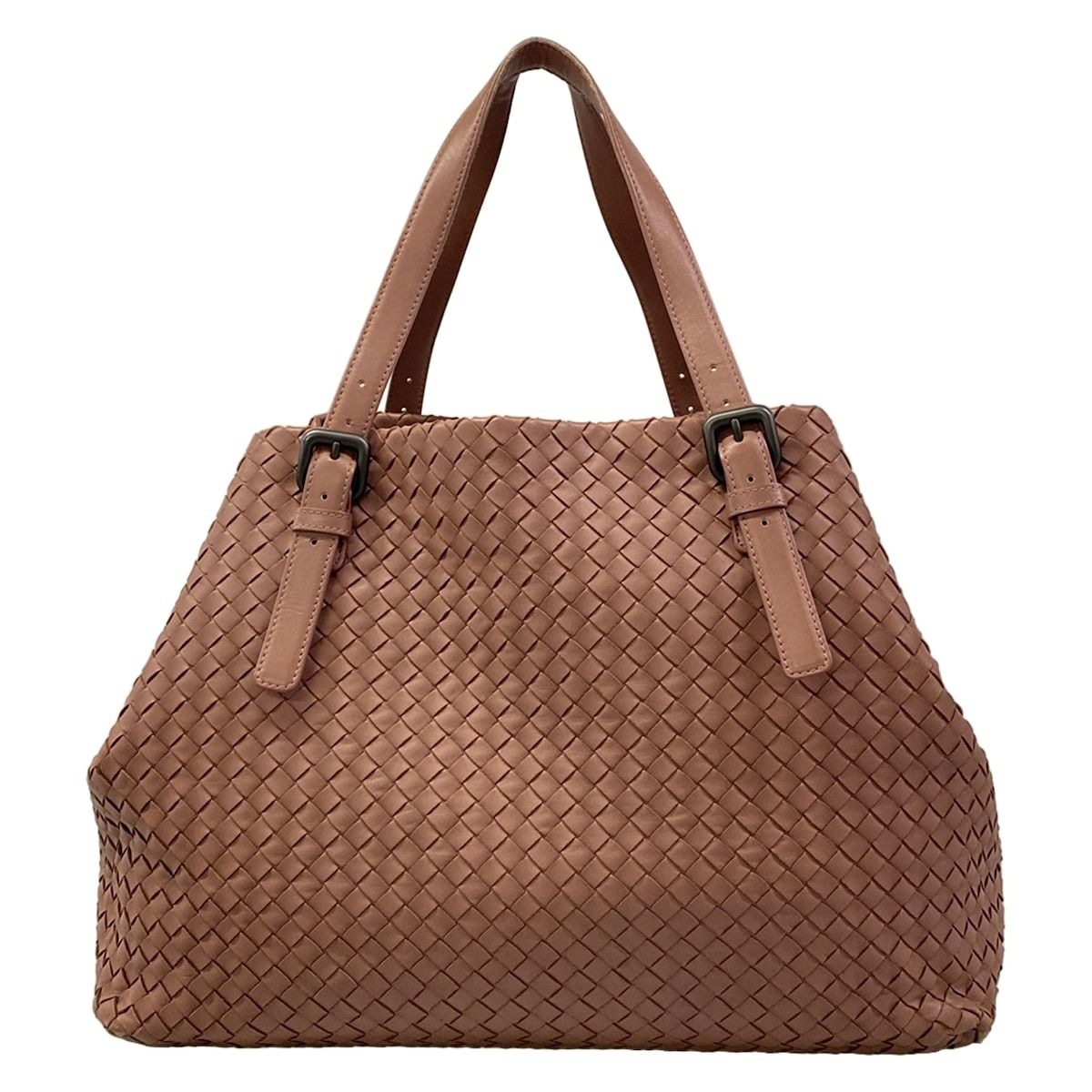 Bottega Veneta Tote Large Cest Pink Beige Leather — view 3