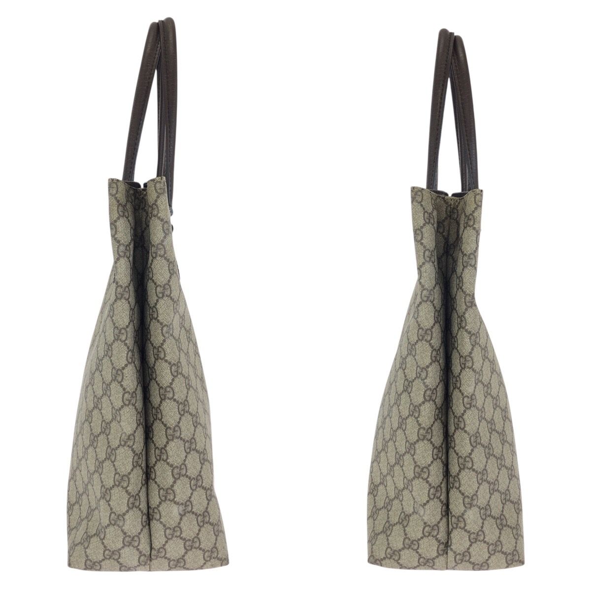 Gucci Brown Dark Silver GG Supreme Canvas Tote Shoulder — view 8