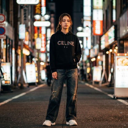 Celine Hoodie Cotton Black — view 5