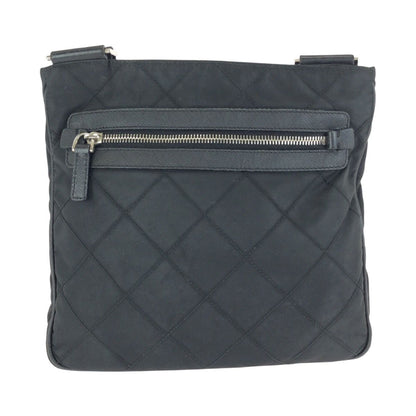 Prada Tessuto Black Silver Nylon Shoulder — view 2