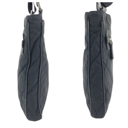 Prada Tessuto Black Silver Nylon Shoulder — view 8