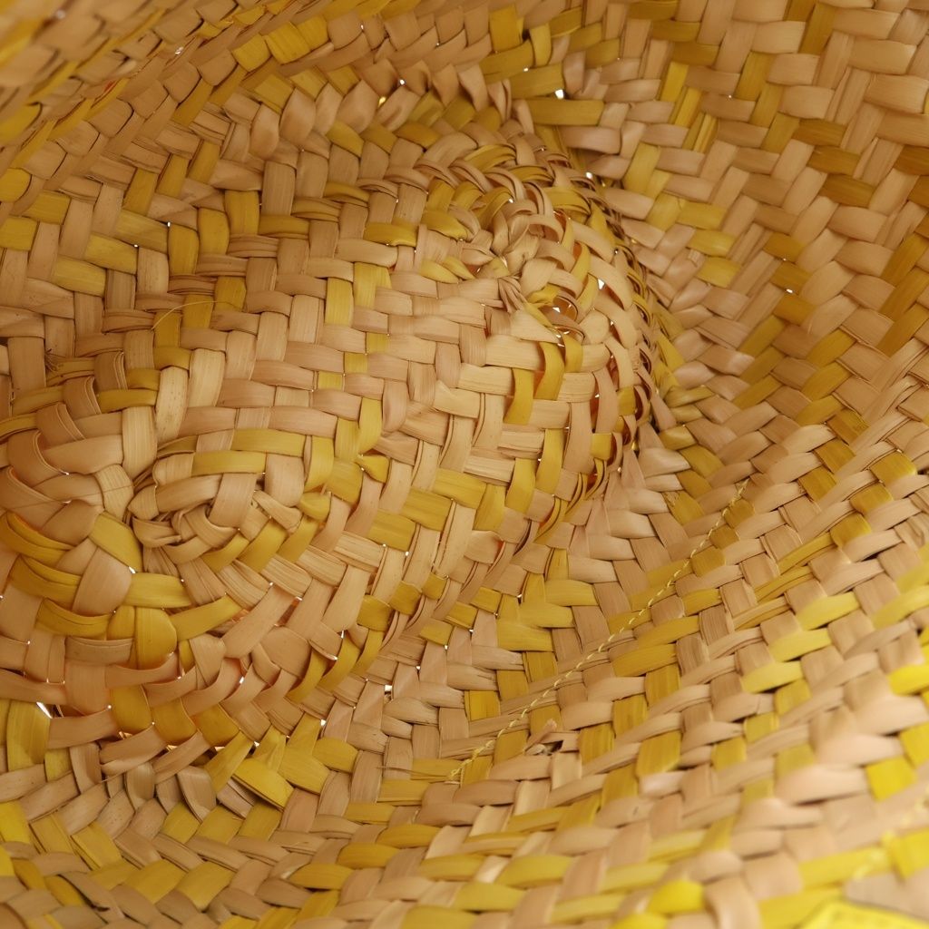 Loewe Basket Bag Handbag Beige Yellow Raffia Leather — view 5