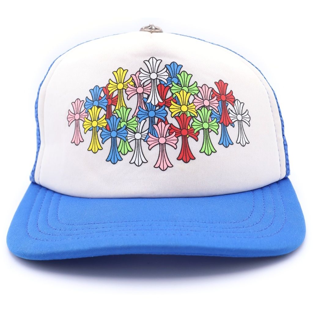 Chrome Hearts Multi Color Semetery Cross Trucker Cap Cemetery Print Trap Khaki — view 4