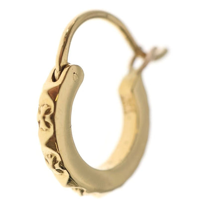 Chrome Hearts 22k Tiny Tfp Hoop True Punk Earrings Gold