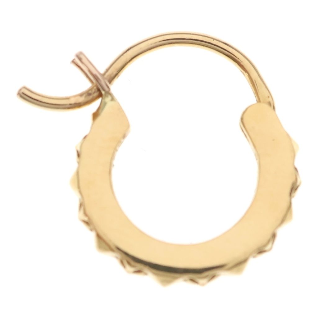 Chrome Hearts 22k Tiny Tfp Hoop True Punk Earrings Gold — view 4