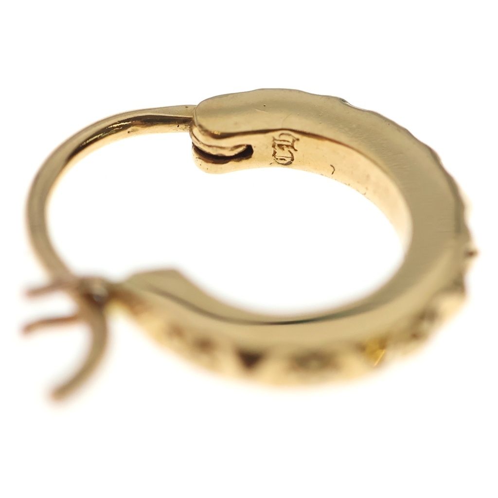 Chrome Hearts 22k Tiny Tfp Hoop True Punk Earrings Gold — view 5