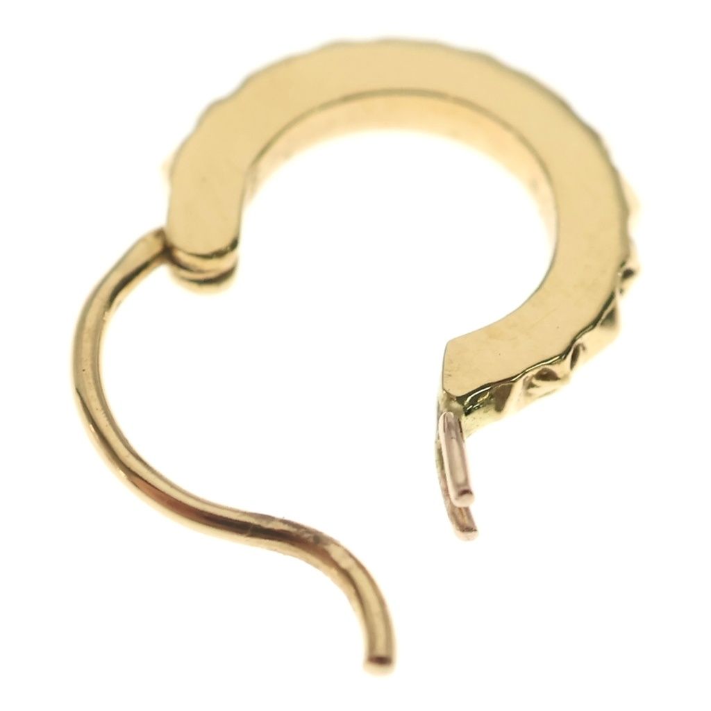 Chrome Hearts 22k Tiny Tfp Hoop True Punk Earrings Gold — view 6