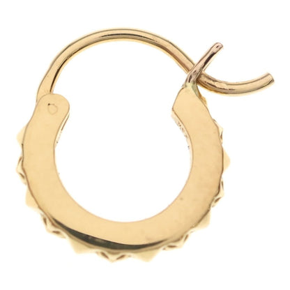 Chrome Hearts 22k Tiny Tfp Hoop True Punk Earrings Gold — view 3