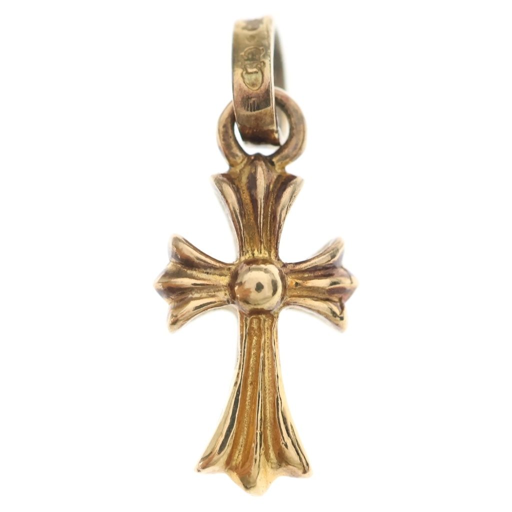 Chrome Hearts 22k Crs Baby Fat Cross Pendant Gold — view 2
