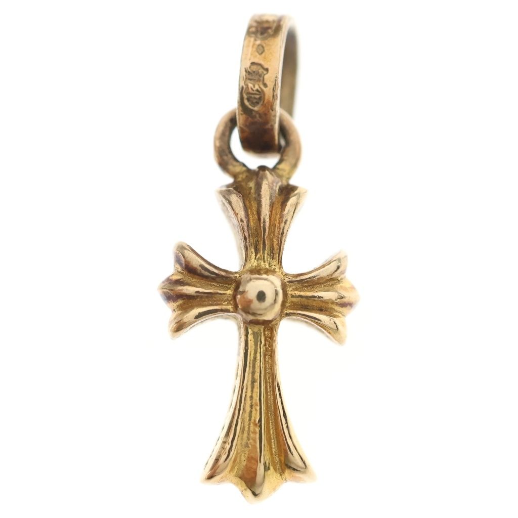 Chrome Hearts 22k Crs Baby Fat Cross Pendant Gold