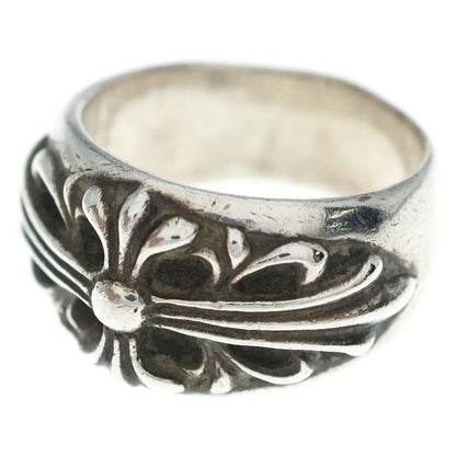 Chrome Hearts Flrl Crs Floral Cross Ring Silver