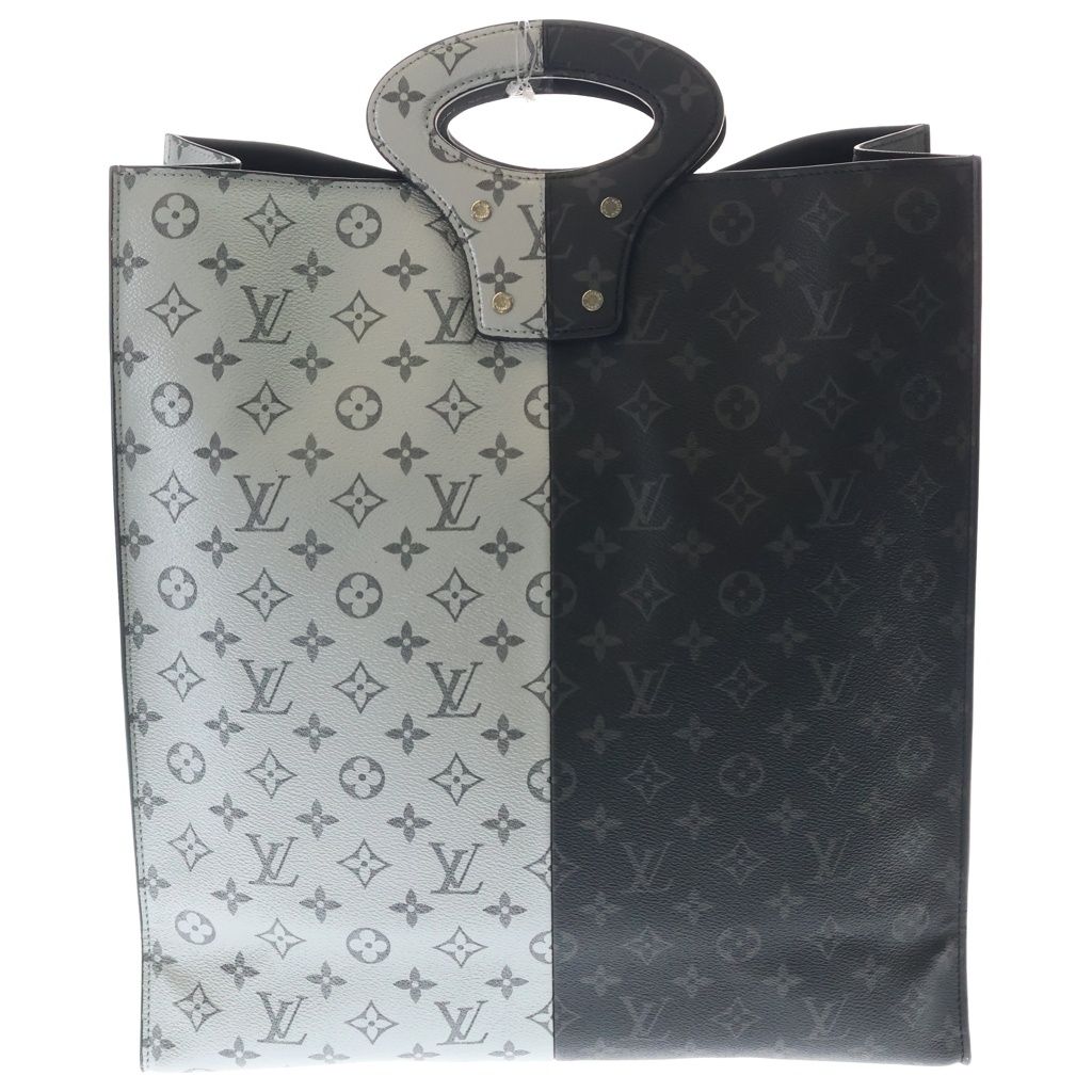 Louis Vuitton Monogram Split Tote Black Silver — view 2