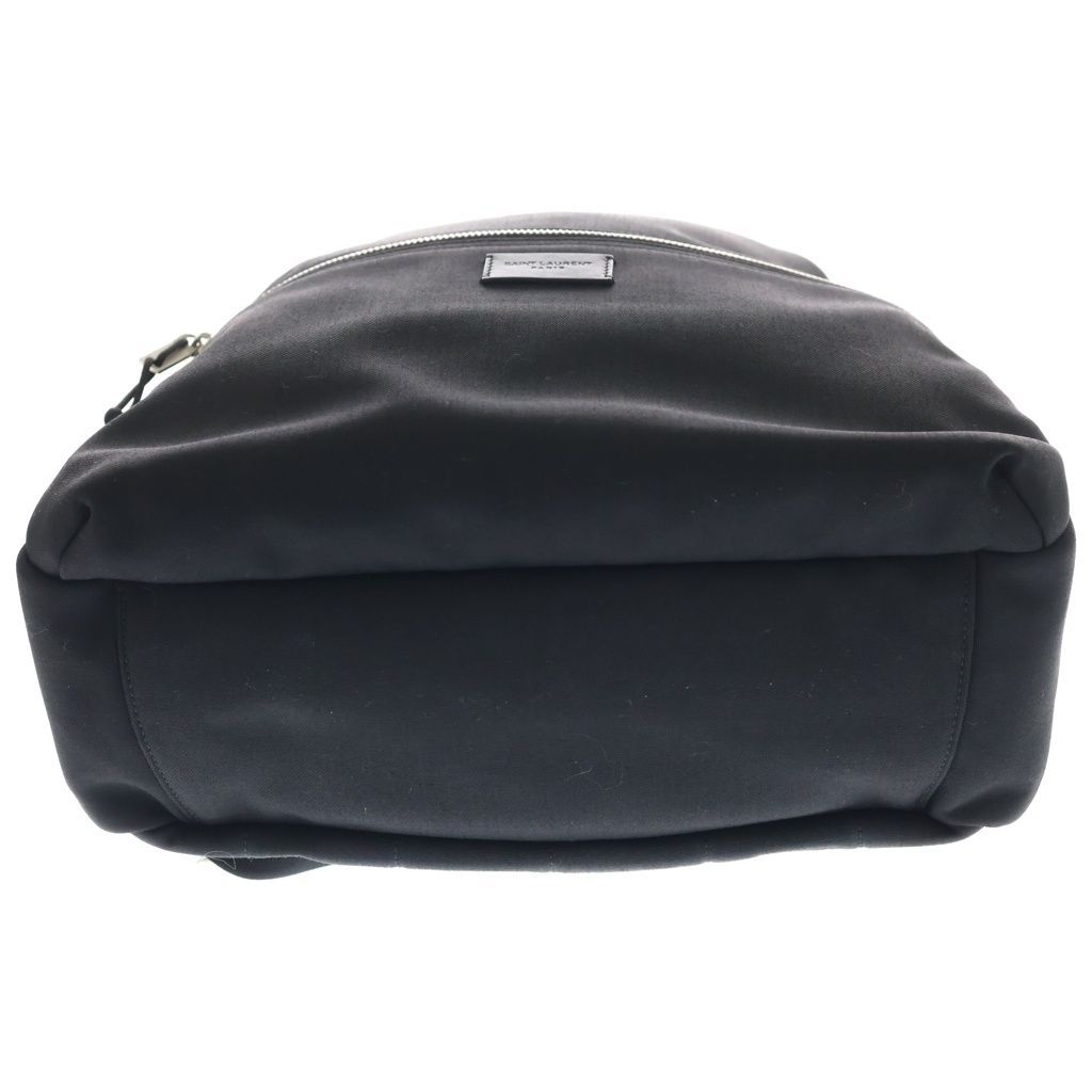 Saint Laurent Paris Noux Canvas Leather Backpack Silver Black — view 4