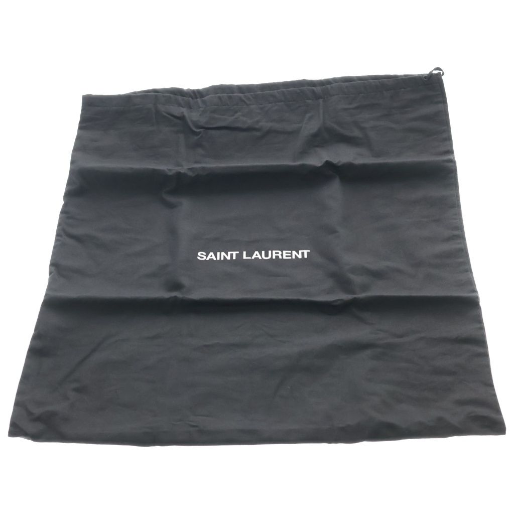Saint Laurent Paris Noux Canvas Leather Backpack Silver Black — view 7