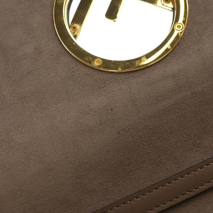 Fendi Canayef Zucca Pattern Leather 2-Way Bag Gold Silver Brown — view 6